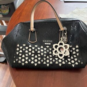 GUESS Black and White Handbag